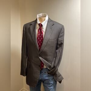 CANALI Geometric 2 button Blazer Sport Coat Jacket 42R black design double vent